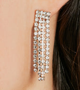 Glam Sparkle Rhinestone Necklace And Earrings Set